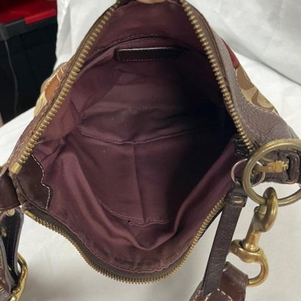 Coach Signature Patchwork Shoulder/Crossbody Bag - image 8